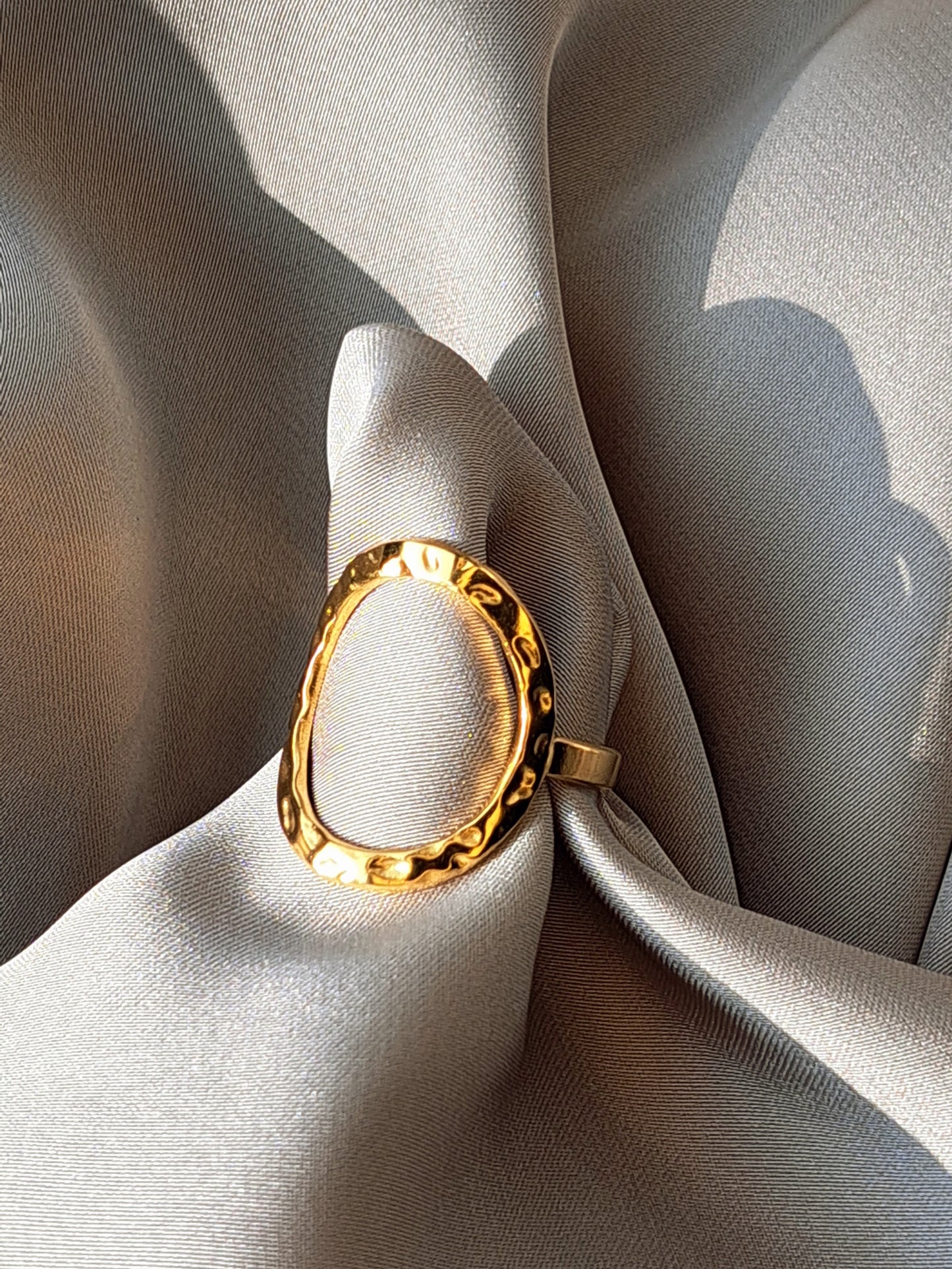 Statement Ring Oval Justerbar