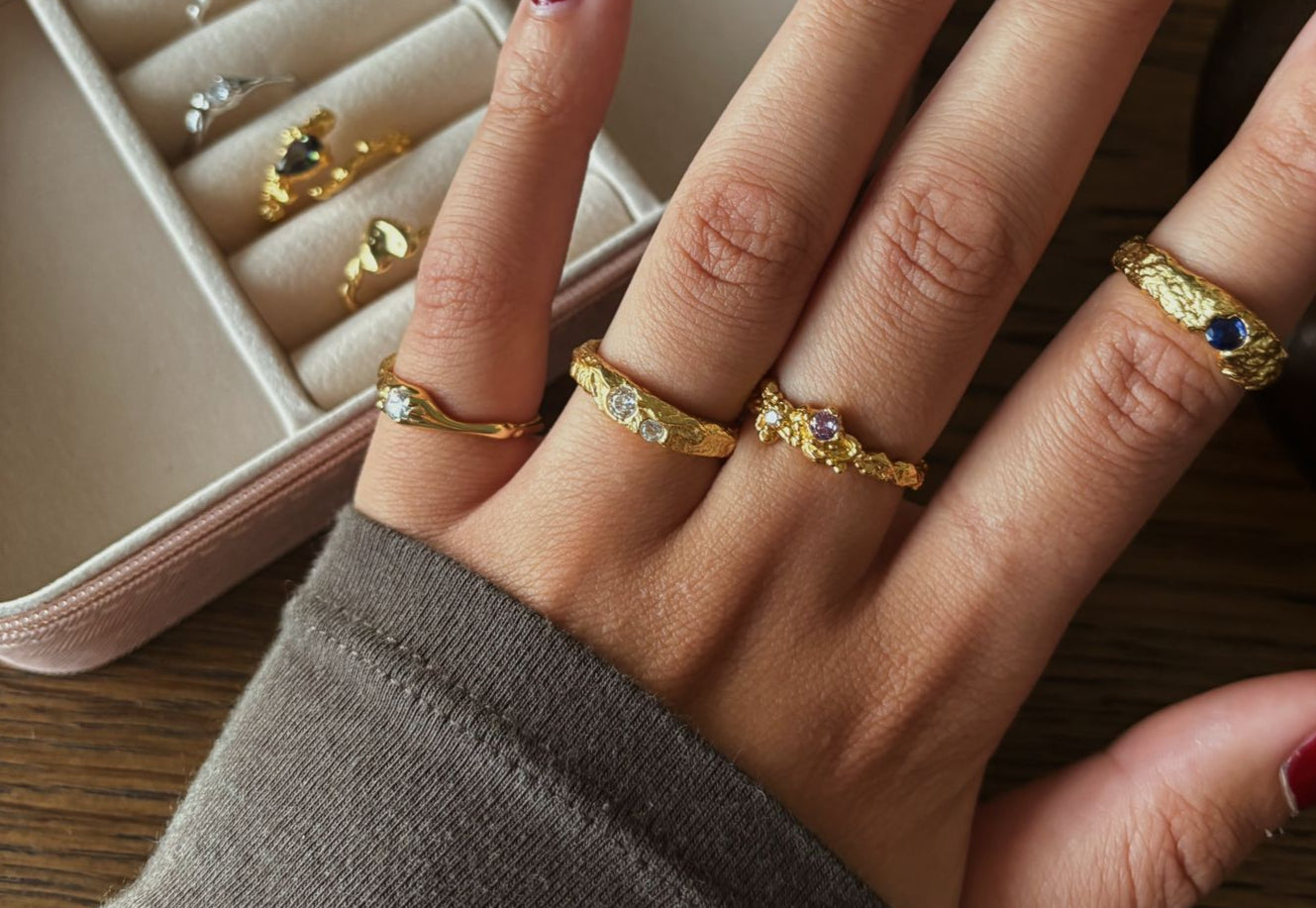 Crystal Sølvring