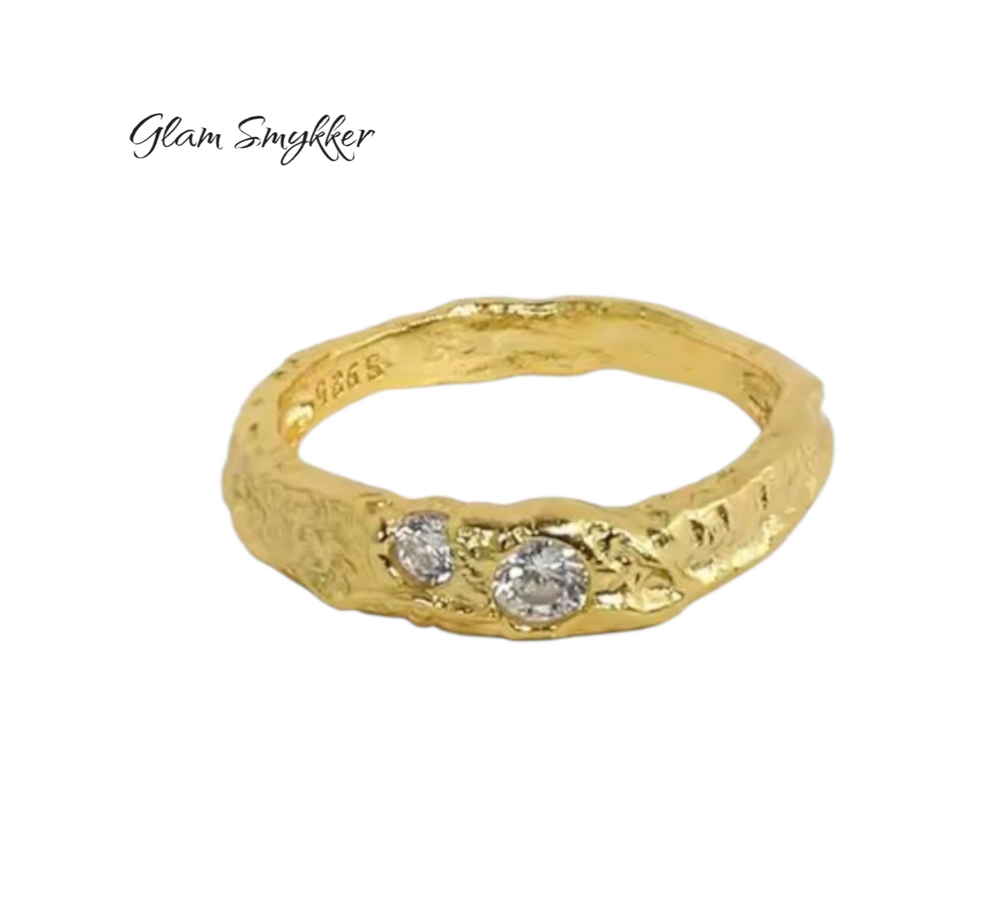 Crystal Sølvring