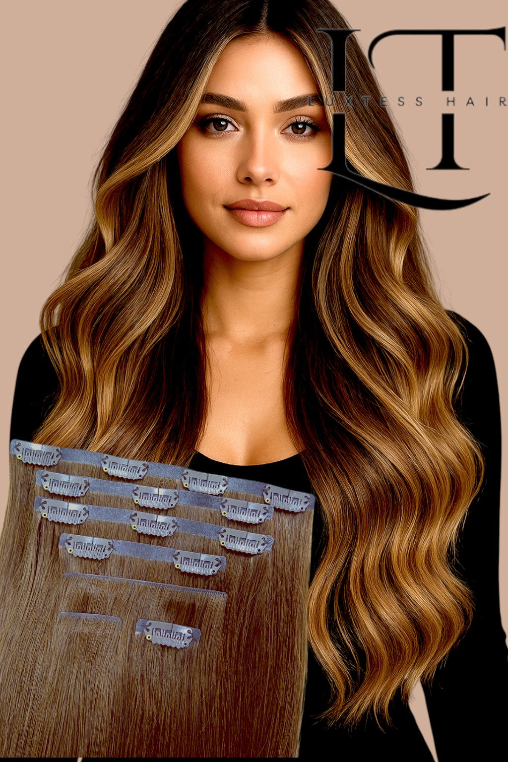 Invisible PU Clip On Extensions 120g