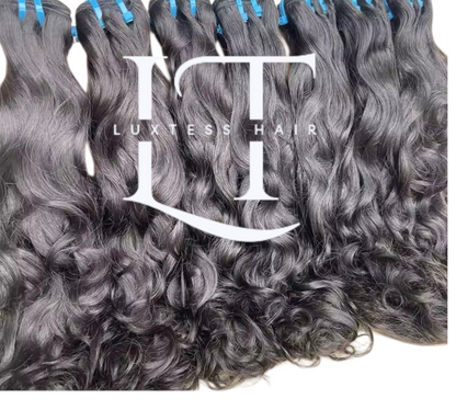 Premium Virgin Raw Hair – Bulk & Weft (100g)